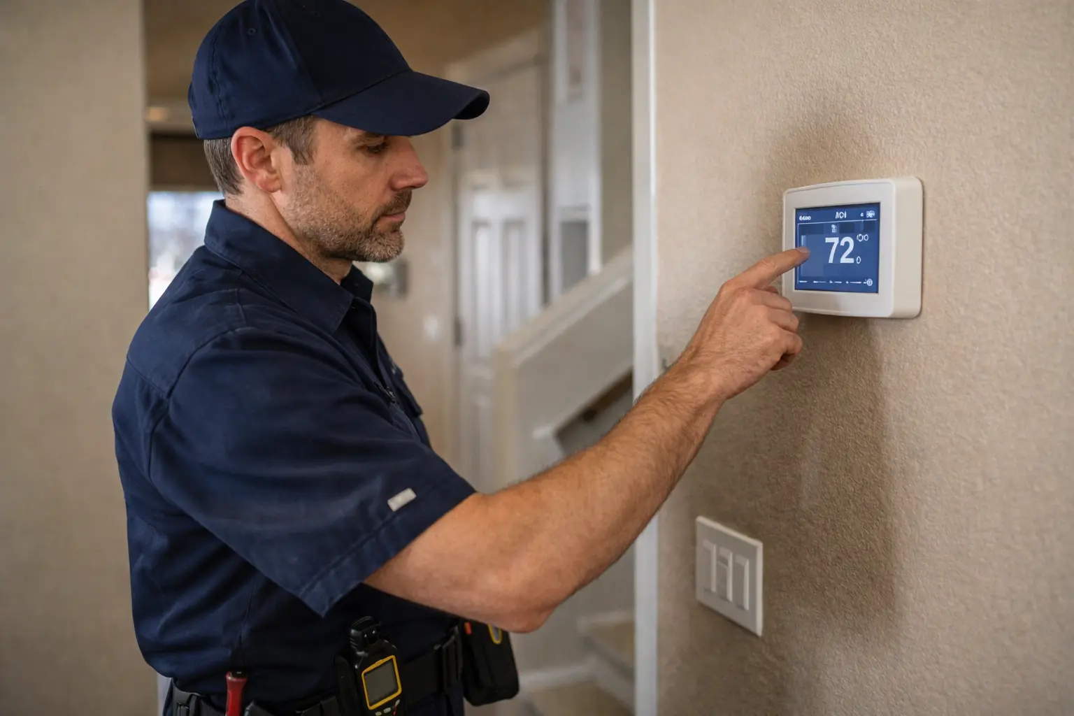 AC running but not cooling Colorado Springs technician diagnosing unit