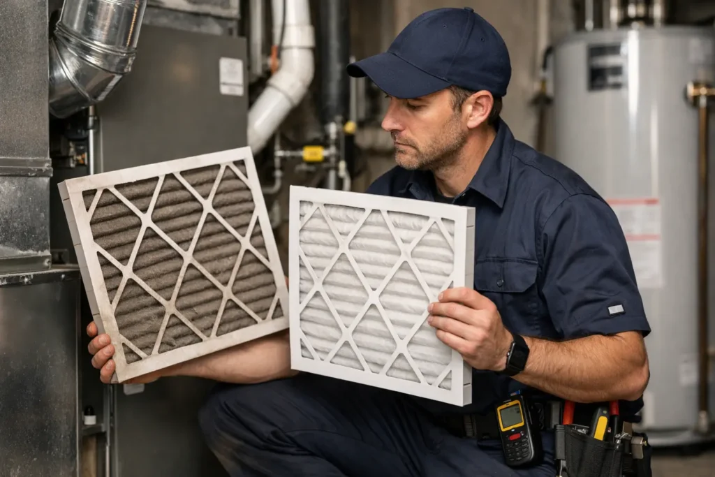 Dirty furnace filter causing heating problems Colorado Springs