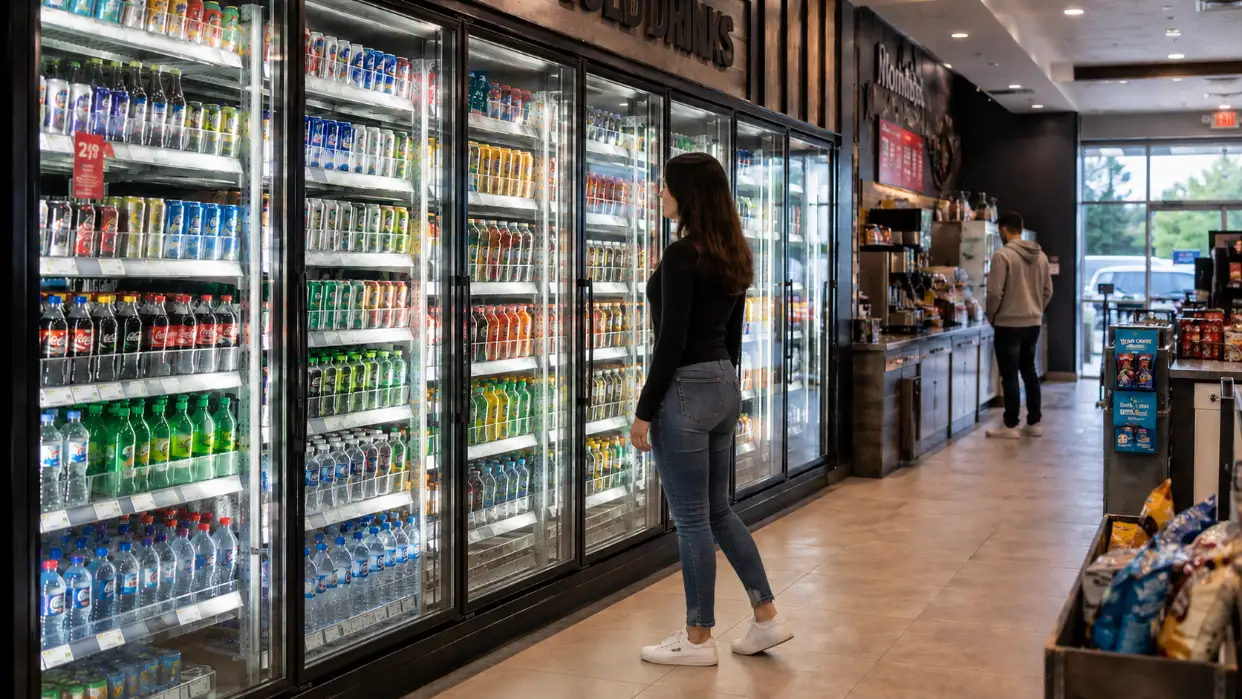 Commercial display cooler and reach-in freezer refrigeration equipment
